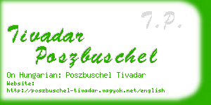 tivadar poszbuschel business card